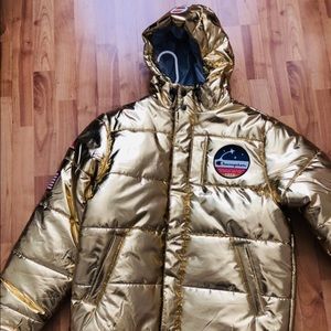 champion jacket kids gold